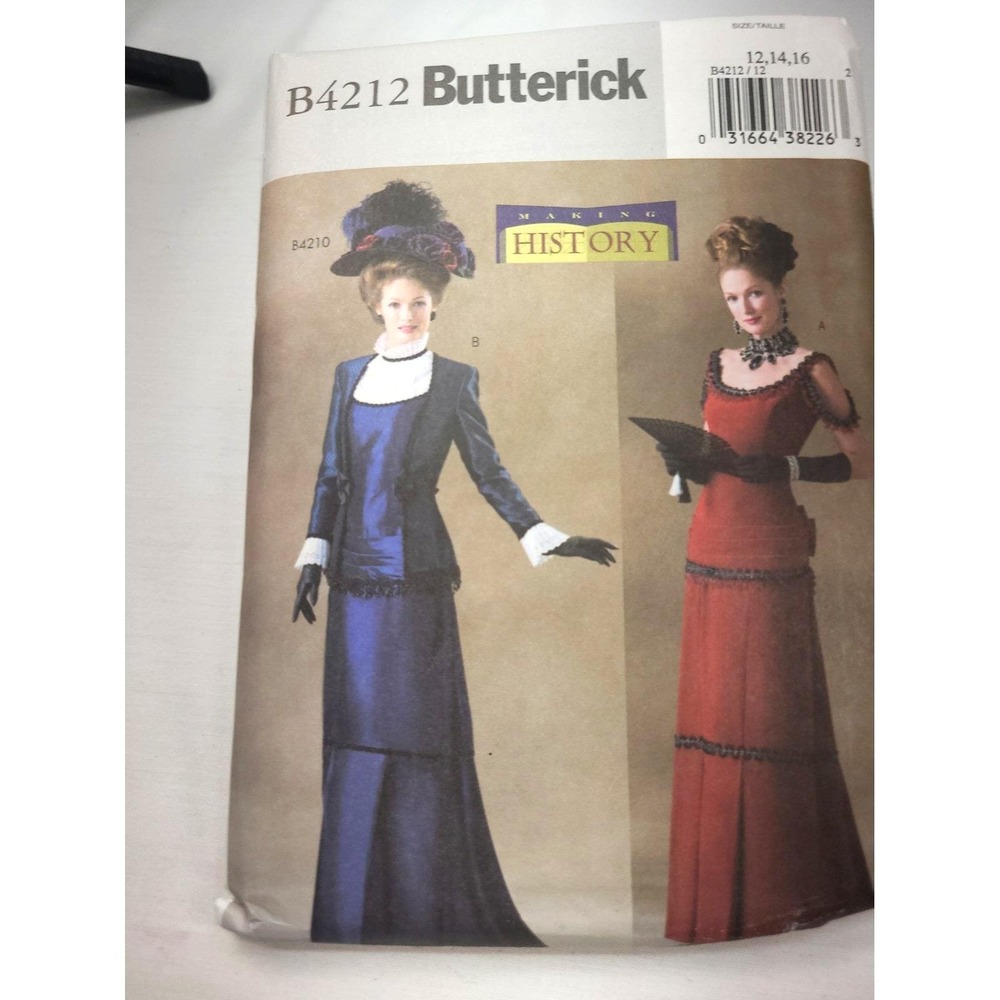 Butterick Sewing Pattern 4212 Titanic Victorian Jacket Dress 12 14 16 Uncut ff